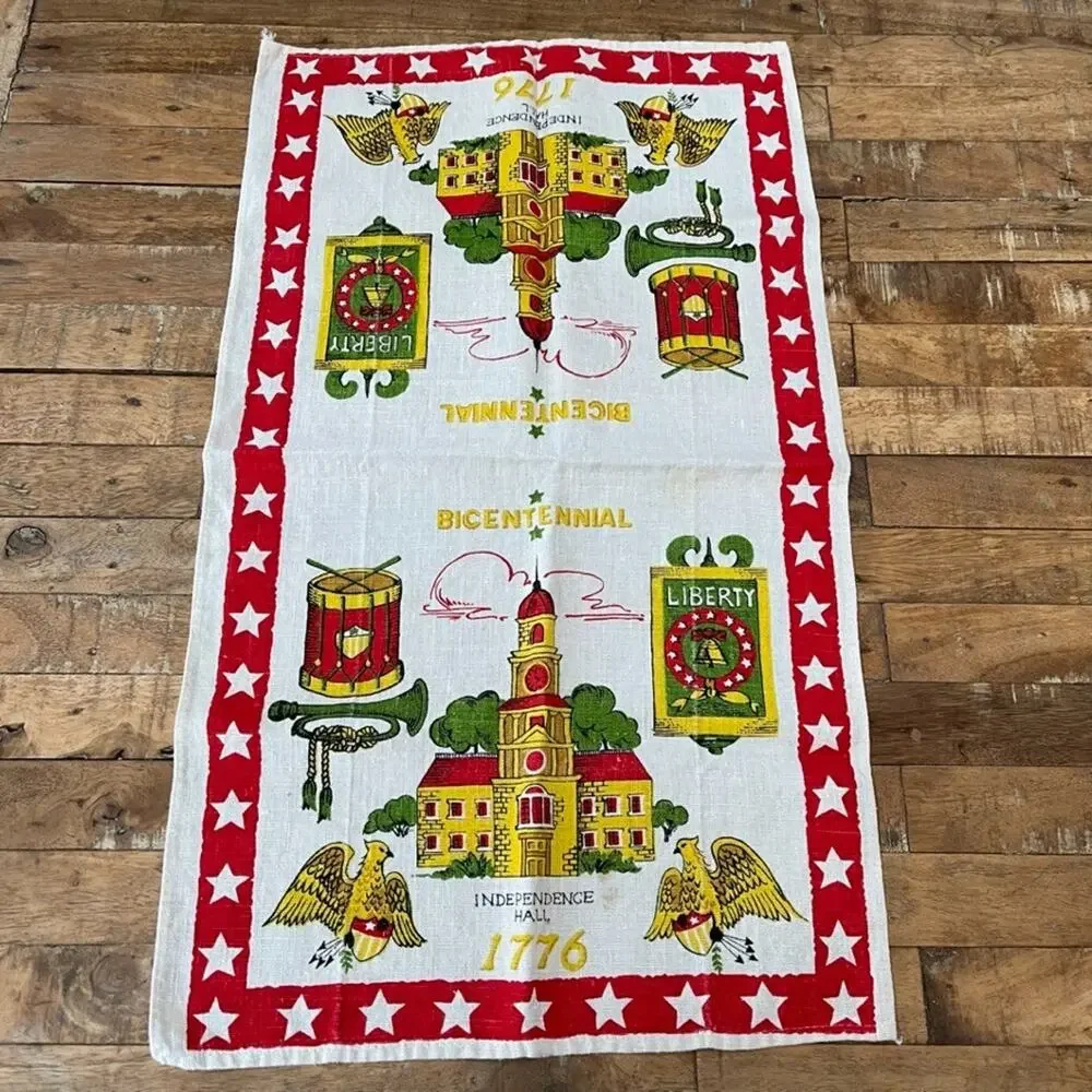 Vintage Bicentennial Linen Kitchen Towel 26